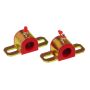 Prothane Universal Greasable Sway Bar Bushings - 21MM - Type A Bracket - Red