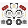 Wilwood 140-13685-DR AERO6 Front Hat Kit 14.00 Drilled Red 2005-2014 Mustang w/ BMR Suspn. w/Lines
