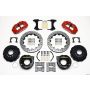 Wilwood 140-9217-DR Narrow Superlite 4R Rear P-Brk Kit 12.88in Drilled Red Big Ford Old Style 2.36in Offset