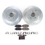 PowerStop K2427 Z23 Daily Driver Carbon-Fiber Ceramic Brake Pad and Drilled & Slotted Rotor Kit
