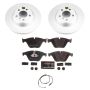 PowerStop ESK7163 Genuine Geomet Coated Rotors, ECE-R90 Brake Pads + Hardware Kit