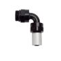 Russell 610840 Performance -8 SAE Port Male to -8 AN Hose 90 Degree Crimp On Hose End - Black Anodized