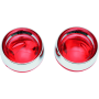 Kuryakyn 2269 Deep Dish Bezels With Red Lenses