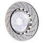 SHW 11-16 BMW M5 4.4L Right Rear Cross-Drilled Lightweight Brake Rotor