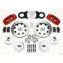 Wilwood 140-12947-DR Dynapro 6 Front Hub Kit 12.19in Drill Red 1965-1969 Mustang Disc & Drum Spindle