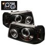 SPYDER 5010490 1PC Projector Headlights - LED Halo - Black