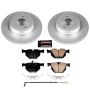 PowerStop CRK045 Genuine Geomet Coated Rotor and Carbon-Fiber Ceramic Brake Pad Kit