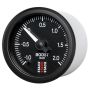 Autometer Stack 52mm -1 to +2 Bar (Incl T-Fitting) Pro Stepper Motor Boost Pressure Gauge - Black