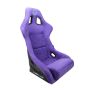 NRG FRP Bucket Seat PRISMA Edition W/ pearlized Back Purple Alcantara - Large