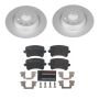PowerStop ESK7324 Genuine Geomet Coated Rotors, ECE-R90 Brake Pads + Hardware Kit