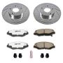PowerStop K1043-26 Z26 Street Performance Ceramic Brake Pad and Drilled & Slotted Rotor Kit