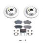 PowerStop ESK7438 Genuine Geomet Coated Rotors, ECE-R90 Brake Pads + Hardware Kit
