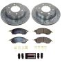 PowerStop K8763 Z23 Daily Driver Carbon-Fiber Ceramic Brake Pad and Drilled & Slotted Rotor Kit