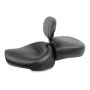Mustang Motorcycle 79126 Mustang 82-03 Harley Sportster Wide Touring Solo Seat w/Driver Backrest - Black