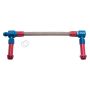 Russell 641140 Performance -8 AN to -8 AN ProFlex Holley 4500 Dual Inlet Carb Kit (Red/Blue)