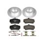 PowerStop ESK857 Genuine Geomet Coated Rotors, ECE-R90 Brake Pads + Hardware Kit