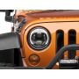 Raxiom J135442 97-18 Jeep Wrangler TJ & JK 6-LED Headlights w/ Partial Halo- Blk Housing (Clear Lens)