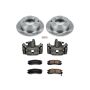 PowerStop KCOE1203 OE Stock Replacement Low-Dust Ceramic Brake Pad, Rotor and Caliper Kit