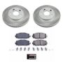 PowerStop SC5870 Semi-Coated Rotor and Low-Dust Ceramic Brake Pad Kit