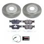 PowerStop SC868 Semi-Coated Rotor and Low-Dust Ceramic Brake Pad Kit