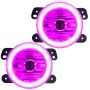 Oracle Lighting 07-09 Jeep Wrangler JK Pre-Assembled LED Halo Fog Lights -Pink