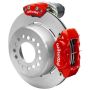 Wilwood 140-16130-R Forged Dynalite Rear Electronic Parking Brake Kit - Red Powder Coat Caliper - Plain Rotor