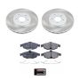 PowerStop SC1684 Semi-Coated Rotor and Low-Dust Ceramic Brake Pad Kit