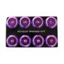 NRG Fender Washer Kit w/Color Matched M8 Bolt Rivets For Plastic (Purple) - Set of 8