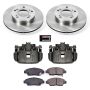 PowerStop KCOE5400 OE Stock Replacement Low-Dust Ceramic Brake Pad, Rotor and Caliper Kit