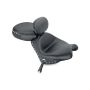 Mustang Motorcycle 79560 Mustang 04-09 Honda VTX1300C Wide Touring 2PC Seat w/Driver Backrest Studs - Black