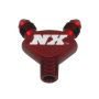 Nitrous Express 16077 1/8NPT x 3AN x 3AN BILLET PURE-FLO Y FITTING (RED)
