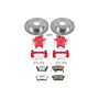 PowerStop KC407-26 Z26 Street Performance Ceramic Brake Pad, Drilled Slotted Rotor, and Caliper Kit