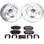 PowerStop K8011 Z23 Daily Driver Carbon-Fiber Ceramic Brake Pad and Drilled & Slotted Rotor Kit