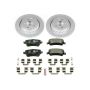 PowerStop ESK5705 Genuine Geomet Coated Rotors, ECE-R90 Brake Pads + Hardware Kit