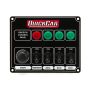 QUICKCAR RACING PRODUCTS QRP50-826 Ignition Panel Black w/ 3 Acc. & Lights