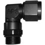 Fragola -6AN Female Nut x 3/4-18 (8) O-Ring 90 Degree Swivel - Black