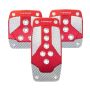 NRG Aluminum Sport Pedal M/T - Red w/Silver Carbon