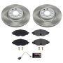 PowerStop SC7082 Semi-Coated Rotor and Low-Dust Ceramic Brake Pad Kit