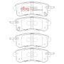Disc Brakes Australia DB2244XP Rear Xtreme Performance Brake Pads