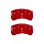 MGP Rear set 2 Caliper Covers Engraved Rear Snake Red finish silver ch