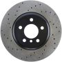 Stoptech 128.34124R 11-15 BMW 535i/535xi/ 12-15 640i Front Right Drilled Sport Brake Rotor