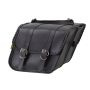 Willie & Max 58707-20 Universal Braided Compact Slant Saddlebags (12 in L x 9.5 W x 5.5 in H) - Black