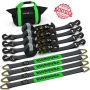 Rhino USA 2IN-HDKIT Heavy Duty Vehicle Tie Down Kit - Black
