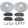 PowerStop CRK8295 Genuine Geomet Coated Rotor and Low-Dust Ceramic Brake Pad Kit