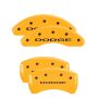 MGP 12199SDD4YL 4 Caliper Covers Engraved Front & Rear With out stripes/Dodge Yellow finish black ch