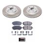 PowerStop SC1124 Semi-Coated Rotor and Low-Dust Ceramic Brake Pad Kit