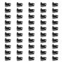 TRIPLE X RACE COMPONENTS TXRCH-4402-50-BLK Oval Head Button Alum Black .550 Long 50 Pack