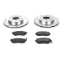 PowerStop K1087 Z23 Daily Driver Carbon-Fiber Ceramic Brake Pad and Drilled & Slotted Rotor Kit