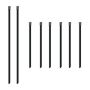 Mishimoto MMTW-TIES Set of Six 6in & Two 14in Stainless Steel Locking Ties
