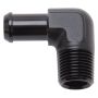 Edelbrock 8178 Hose End 90-Deg 1/2In NPT to 5/8In Barb Black Anodize